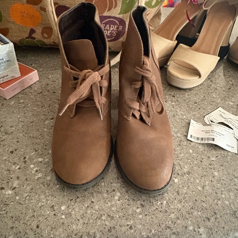 Soda Women's Lace Up Brown Boots